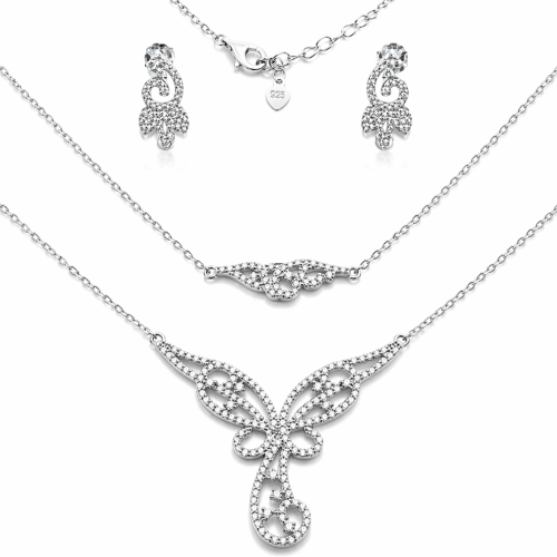 Przejdź do produktu Srebrny Komplet Ślubny / Klasyczny z Cyrkoniami