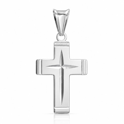 Przejdź do produktu Krzyżyk Srebrny - Diamentowany 
