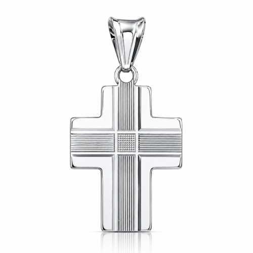Przejdź do produktu Krzyżyk Srebrny - Diamentowany 