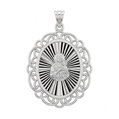 Przejdź do produktu Medalik Srebrny - Matka Boska Częstochowska