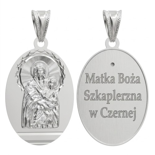 Przejdź do produktu Medalik Srebrny - Matka Boska Szkaplerzna