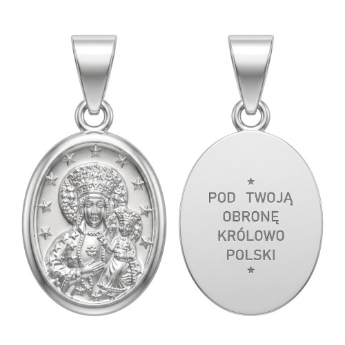 Przejdź do produktu Medalik Srebrny - Matka Boska Częstochowska