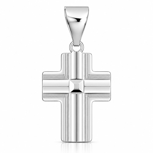 Przejdź do produktu Krzyżyk Srebrny - Diamentowany
