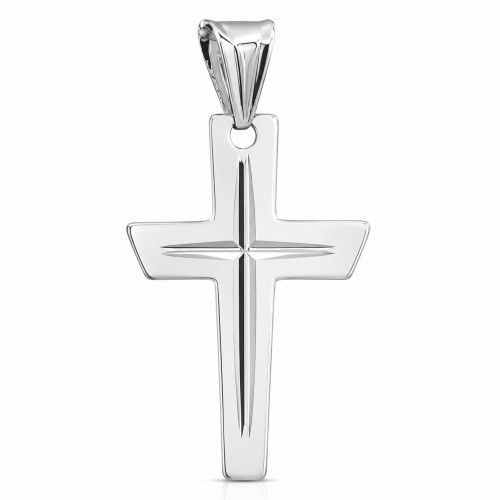 Przejdź do produktu Krzyżyk Srebrny - Diamentowany