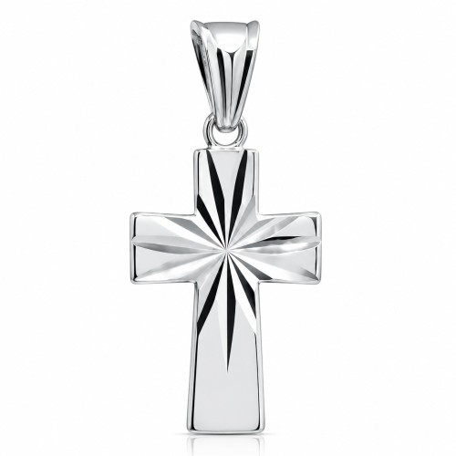 Przejdź do produktu Krzyżyk Srebrny - Diamentowany