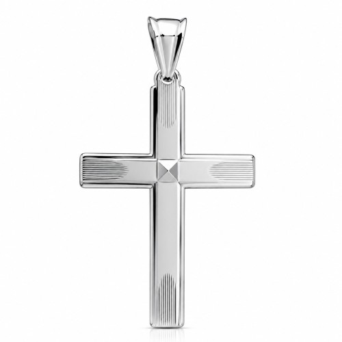 Przejdź do produktu Krzyżyk Srebrny - Diamentowany