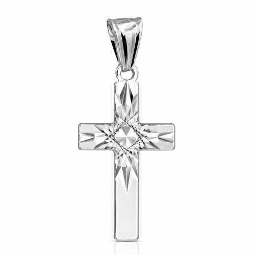 Przejdź do produktu Krzyżyk Srebrny - Diamentowany