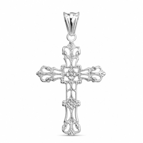 Przejdź do produktu Krzyżyk Srebrny - Diamentowany 