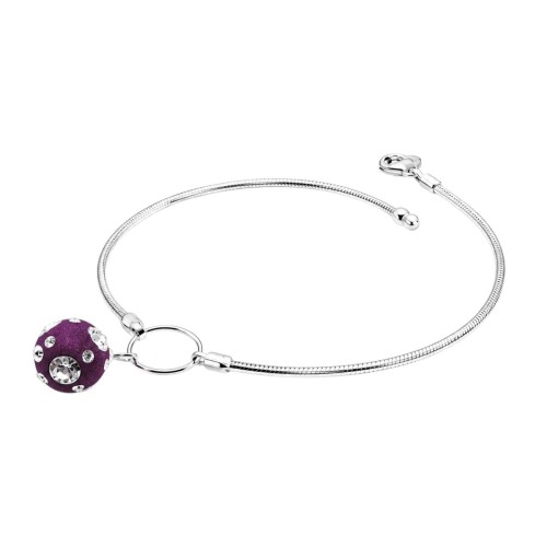 Przejdź do produktu Bransoletka Srebrna - Kulka - Kryształ Swarovski 