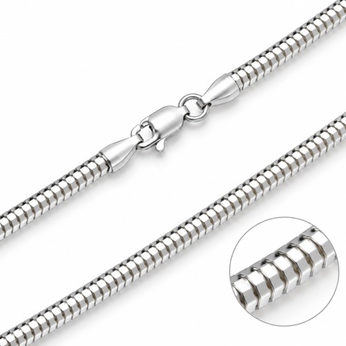 Przejdź do produktu Łańcuch Wąż Prawdziwy Ośmiokątny - 2,40 mm Szerokości