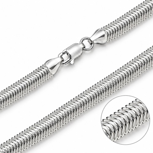 Przejdź do produktu Łańcuch Wąż Prawdziwy Soczewkowy - 6,40 mm Szerokości