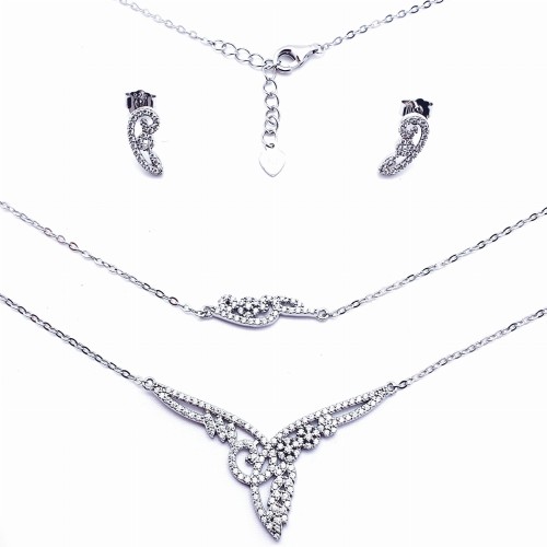 Przejdź do produktu Srebrny Komplet Ślubny / Klasyczny z Cyrkoniami   