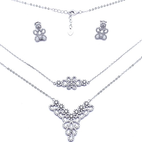 Przejdź do produktu Srebrny Komplet Ślubny / Klasyczny z Cyrkoniami    