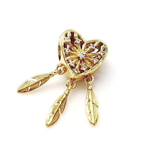 Przejdź do produktu Charms do Bransoletki Modułowej - serce - łapacz snów 